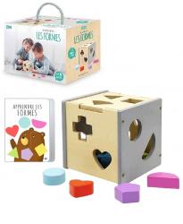 Jeux en bois cubes et formes
